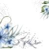 New 2025 Blue watercolor floral n silver dots

